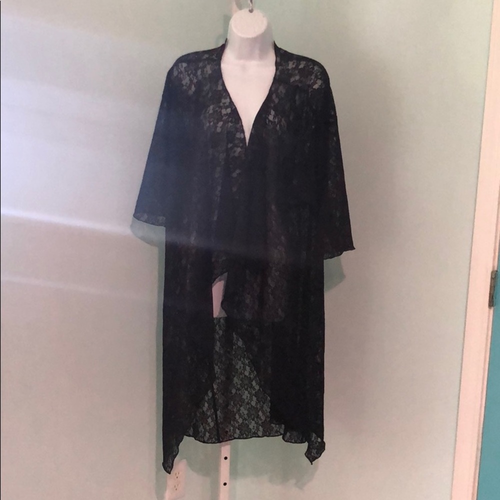 Black lace Lularoe Shirley medium kimono